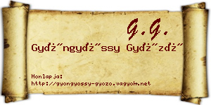 Gyöngyössy Győző névjegykártya