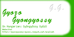 gyozo gyongyossy business card