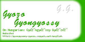 gyozo gyongyossy business card